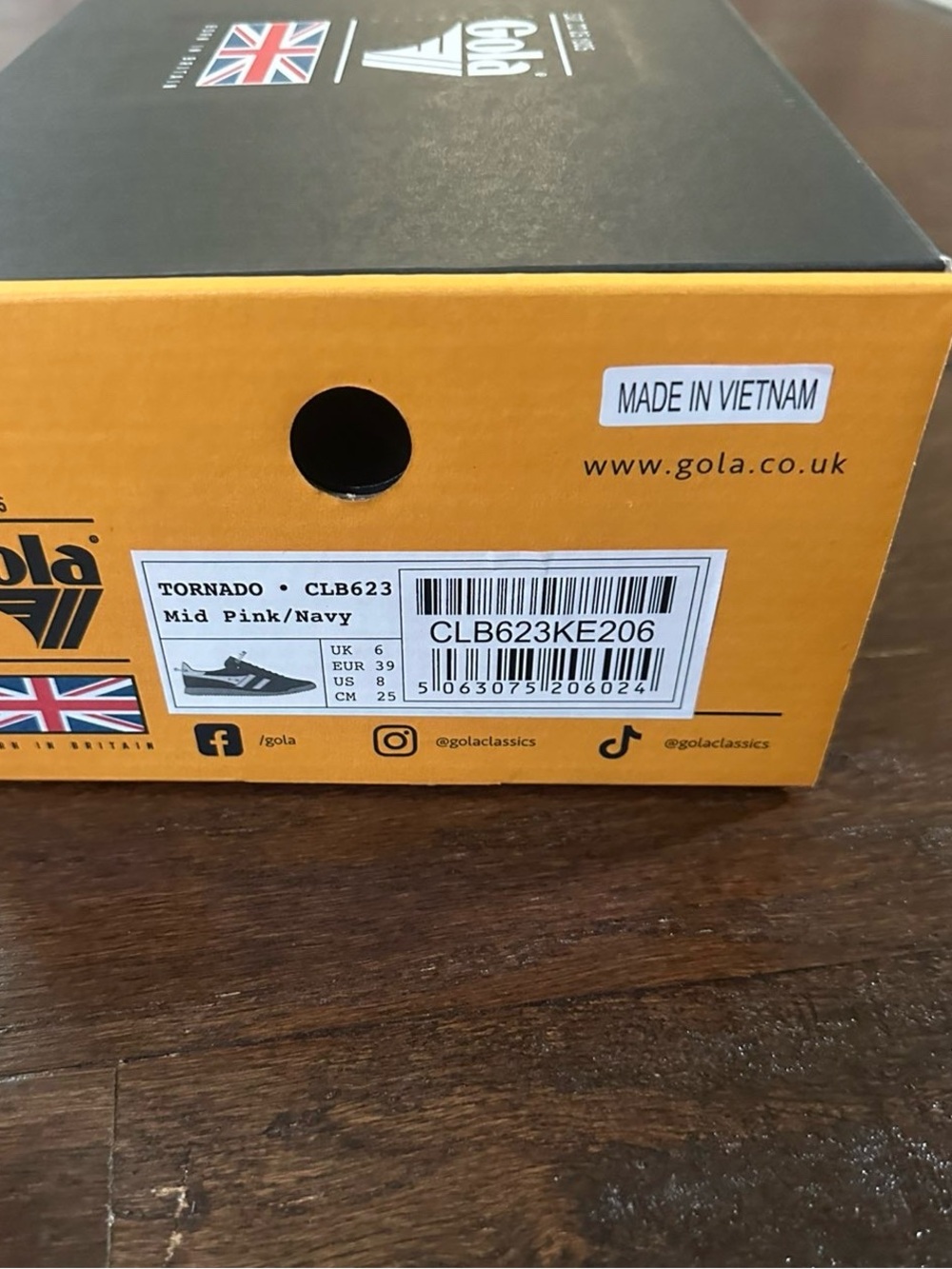 Gola Tornado Sneakers Pink size 8 Brand New - Picture 3 of 12